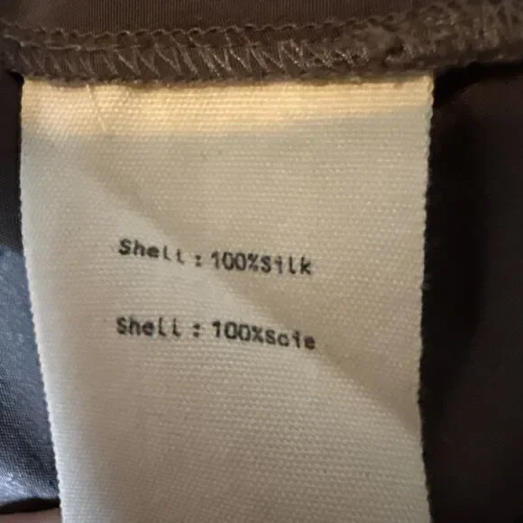 L Agence Button Front 3/4 Sleeve Abstract Silk Dress Purple Size M Designer Luxe - Picture 16 of 16